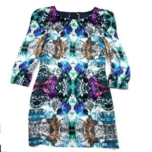 leifsdottir one shoulder dress Leifsdottir Black Feather Print One Shoulder Dress Size 6 Anthropologie No Belt